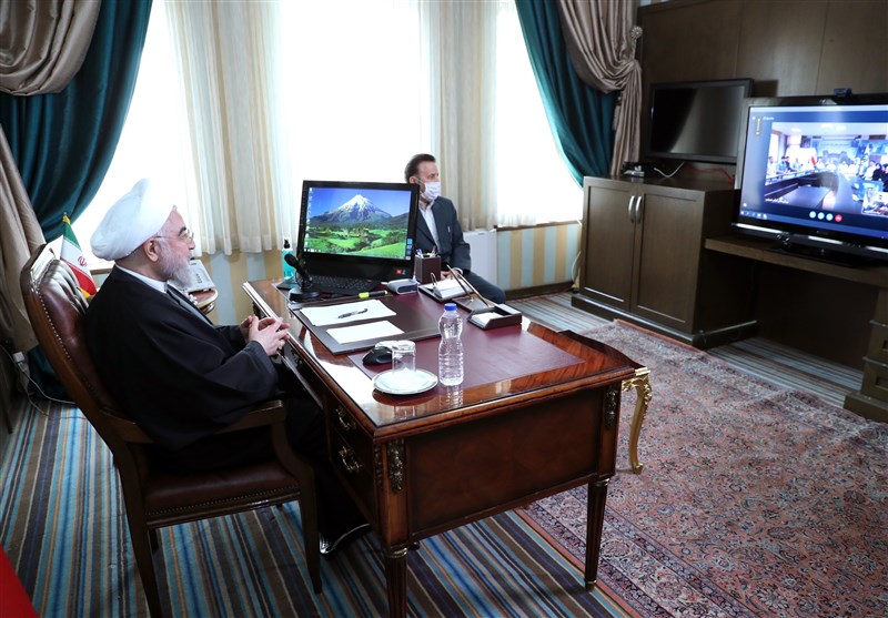 گفت‌وگوی ویدیو کنفرانسی رئیس جمهور با پرسنل بیمارستان امام خمینی (ره)