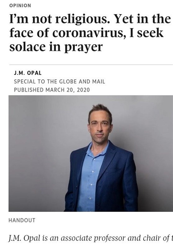 استاد لائیک دانشگاه کانادا: با "دعا" مقابل ویروس کرونا احساس آرامش میکنم استاد لائیک دانشگاه کانادا: با "دعا" مقابل ویروس کرونا احساس آرامش میکنم