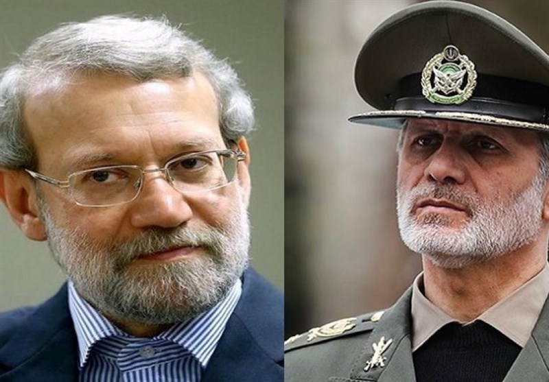 تماس تلفنی وزیر دفاع با لاریجانی تماس تلفنی وزیر دفاع با لاریجانی
