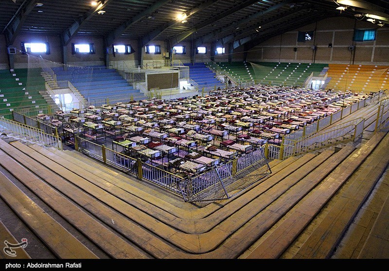 آماده سازی نقاهتگاههای بیماران کرونایی در سالنهای ورزشی همدان