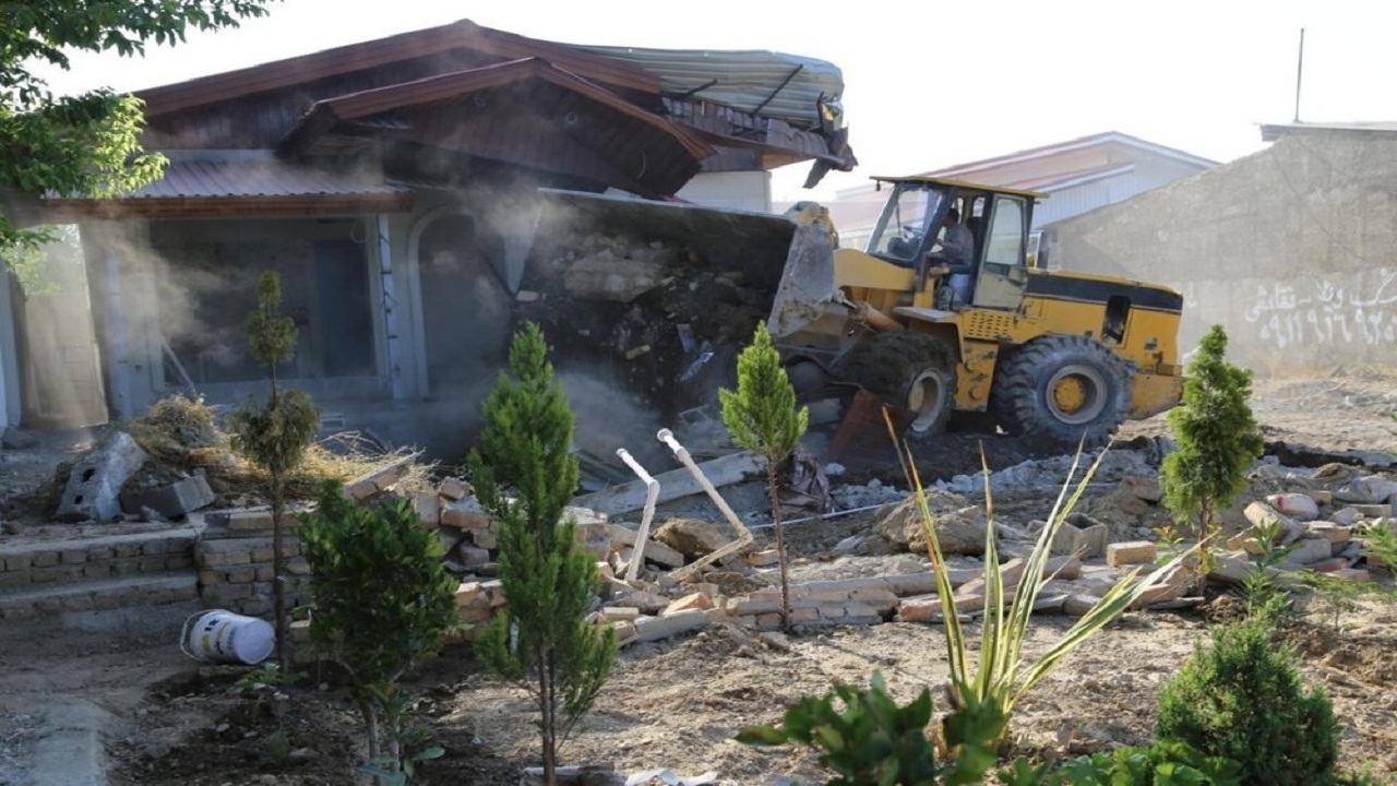 تخریب ۱۷۹ ساخت و ساز غیرمجاز در جاده چالوس کرج