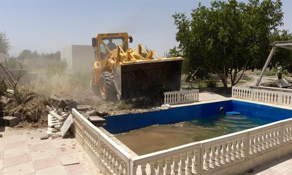 آزادسازی 41 هکتار تغییر کاربری غیرمجاز در نظرآباد/ 9 ویلا تخریب شد
