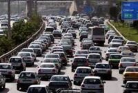 وضعیت ترافیک آزاد راه کرج – تهران در روز چهارشنبه نه اسفندماه