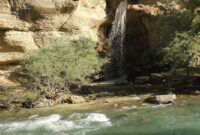 خنکای فصل بهار در کنار آبشار آدران