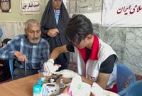 برپایی کاروان سلامت در روستای مراد تپه اشتهارد
