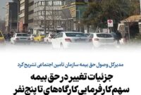 جزئیات تغییر در حق بیمه سهم کارفرمایی کارگاه‌های تا پنج‌نفر کارگرِ مشمول معافیت بیمه‌ای