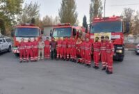 مشارکت فعال تیم واکنش سریع آتش‌نشانی کرج در اطفای حریق جنگل های باستانی هیرکانی